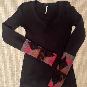 Free People thermal cuff top